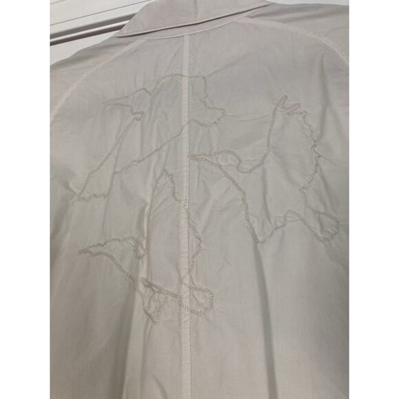 Billy Reid Light Windbreaker Bomber Style Jacket Crane Embroidery Womens Small - Picture 7 of 9